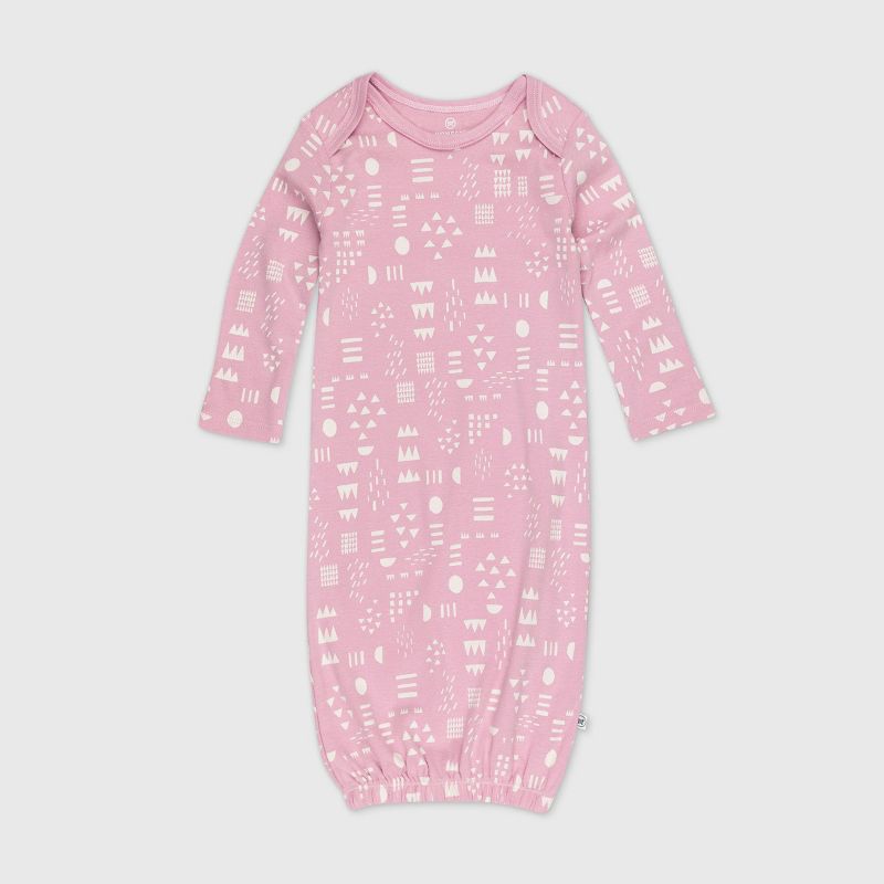 Honest Baby Girls' 2pk Organic Cotton Flutter Nightgown - 0-6M