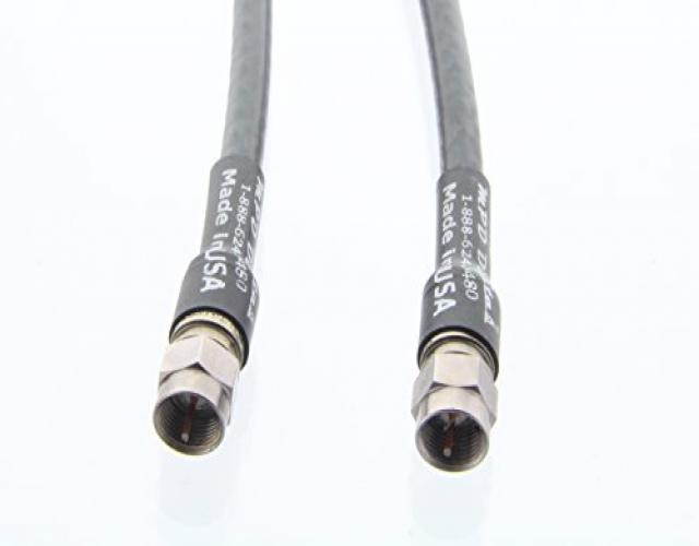 rg11 usa made coax cable with f digital video/audio connectors | high definition rg11 video hd and scanner and rx and discone antenna coaxial cable 5 ft