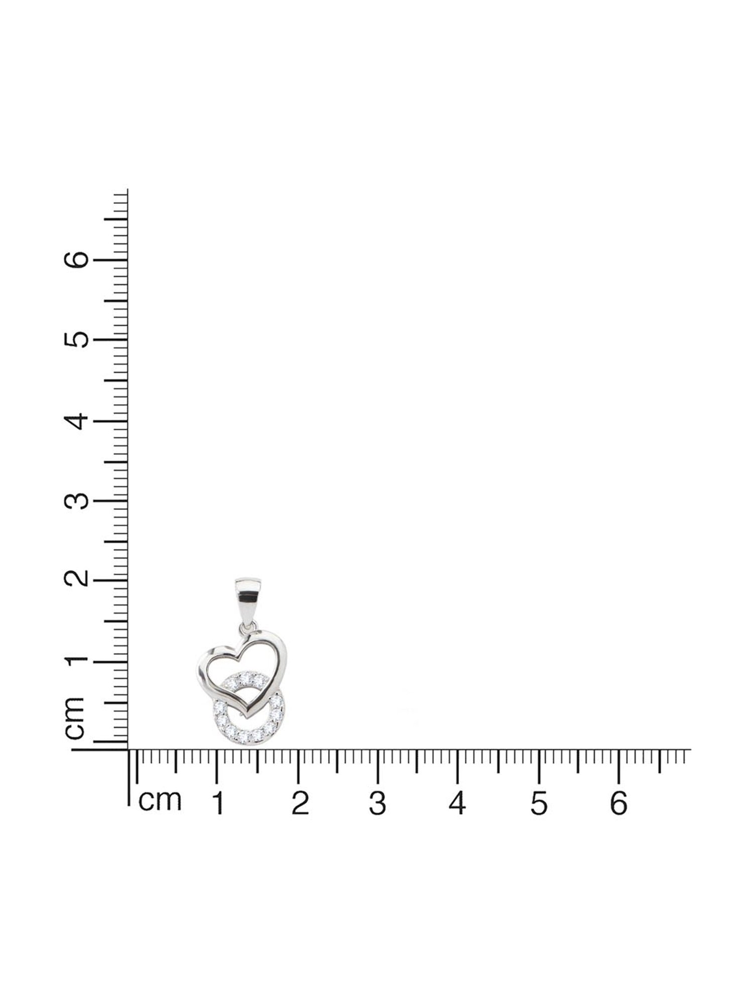 Anayra 92.5 Sterling Silver Heart Pendant with Chain for Women