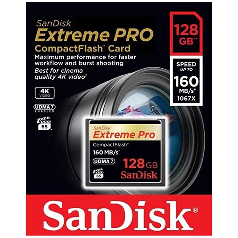 Extreme PRO 128GB CompactFlash Memory Card UDMA 7 Speed Up To 160MBs SDCFXPS128GX46