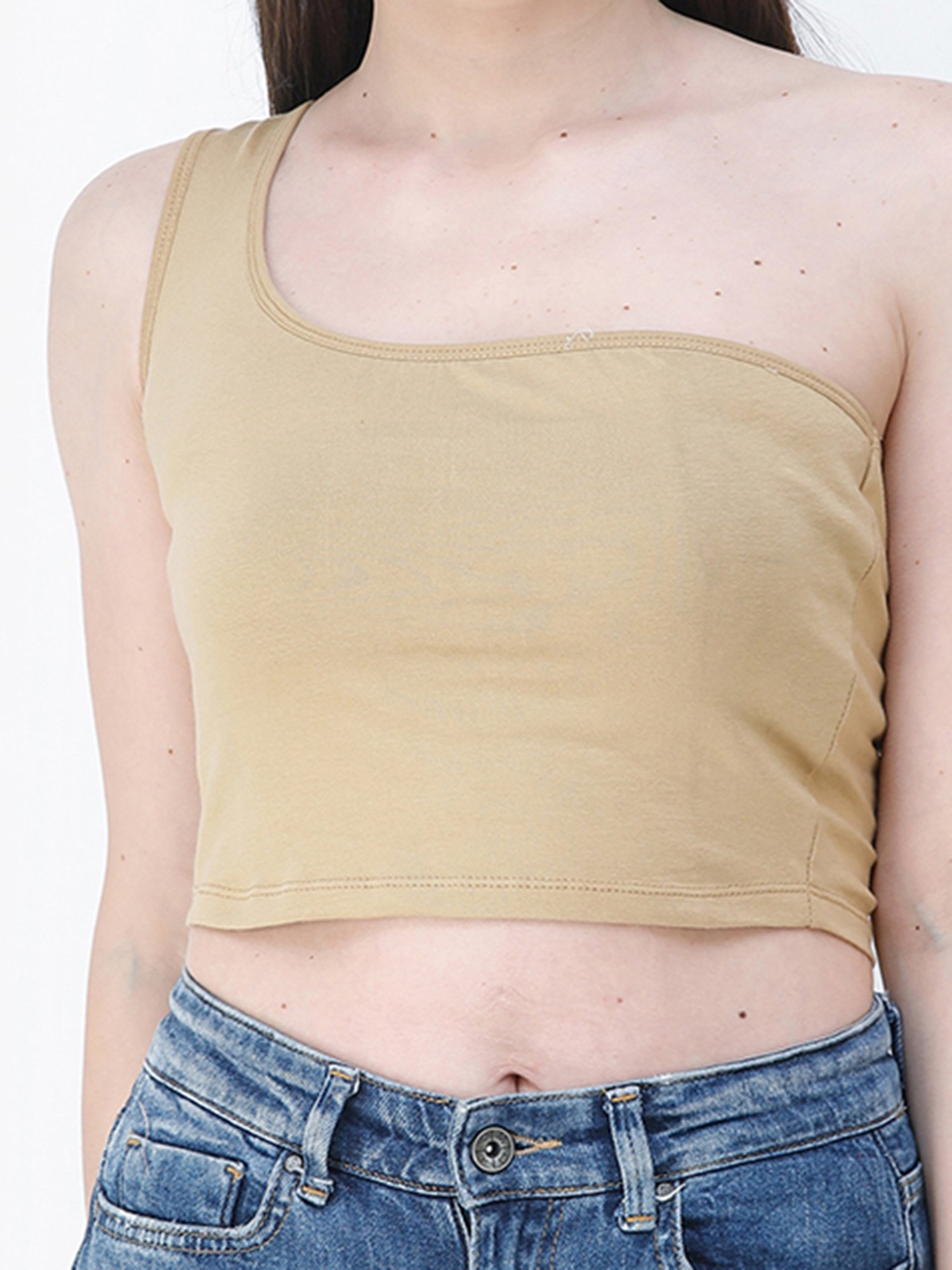 Cation Beige Crop Top