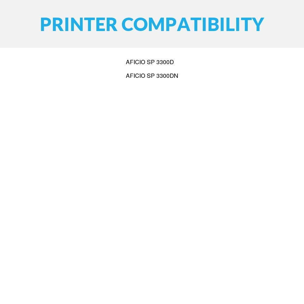 Speedy Inks - 2PK Compatible Ricoh 406212 Type SP-3300A Black Laser Toner Cartridge