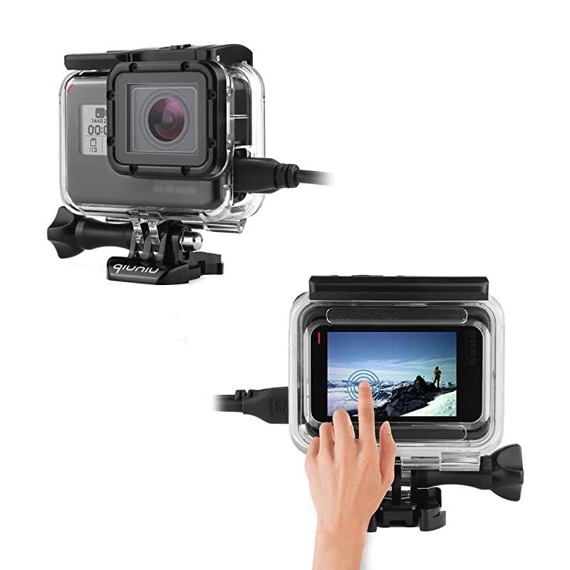 Open Skeleton Housing Case for GoPro Hero 5 6 7 Black Action Camera Protective Lens Removal NOT Needed Transparent Clear