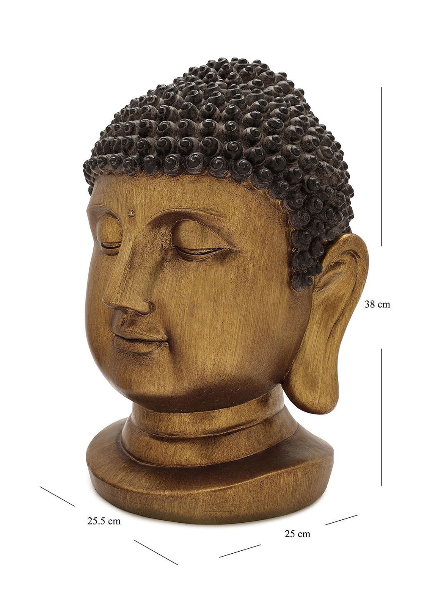 Pure Home and Living Gold Polyresin Textured Sculptures and Figurines