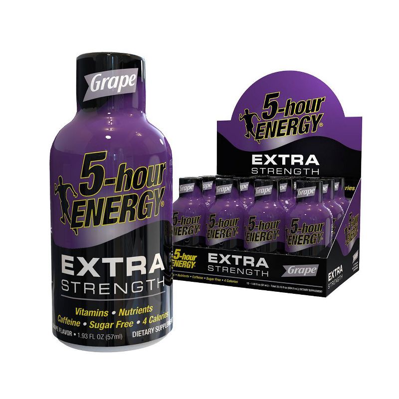 5 Hour Energy Extra Strength Shot - Grape - 12ct