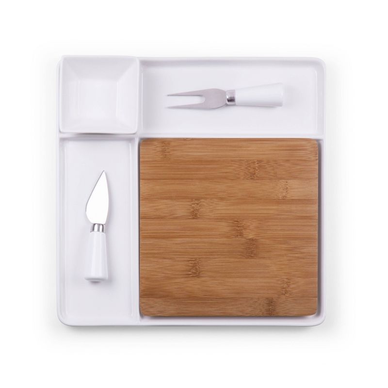 Legacy Peninsula Cutting Board Serving Tray with Cheese Tools