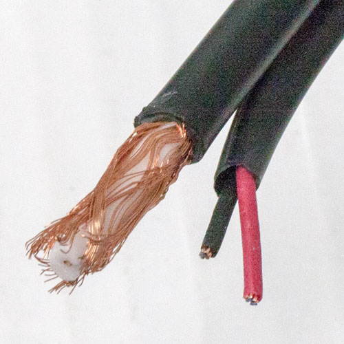 GW 1000 Feet RG59 (Black Color) Video Power Combo Siamese Coaxial Cable for HD CCTV Security Camera System 1000ft Spool Roll Box - Free 1 Year Warranty