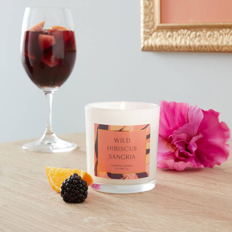 5oz Glass Jar Wild Hibiscus Sangria Candle - Opalhouse™