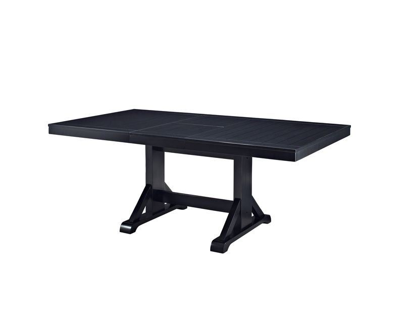 6pc Wood Drop Leaf Dining Set Antique Black - Saracina Home