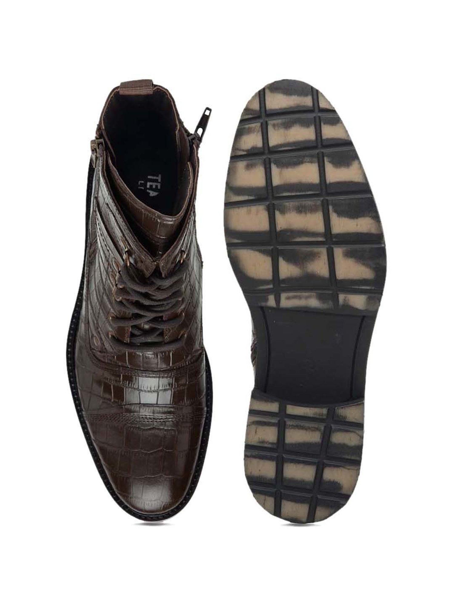 Teakwood Leathers Men's Brown Derby Boots