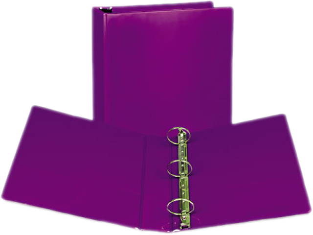 Samsill Fashion View Binder Round Ring 11 x 8-1/2 2" Capacity Purple 2/Pack