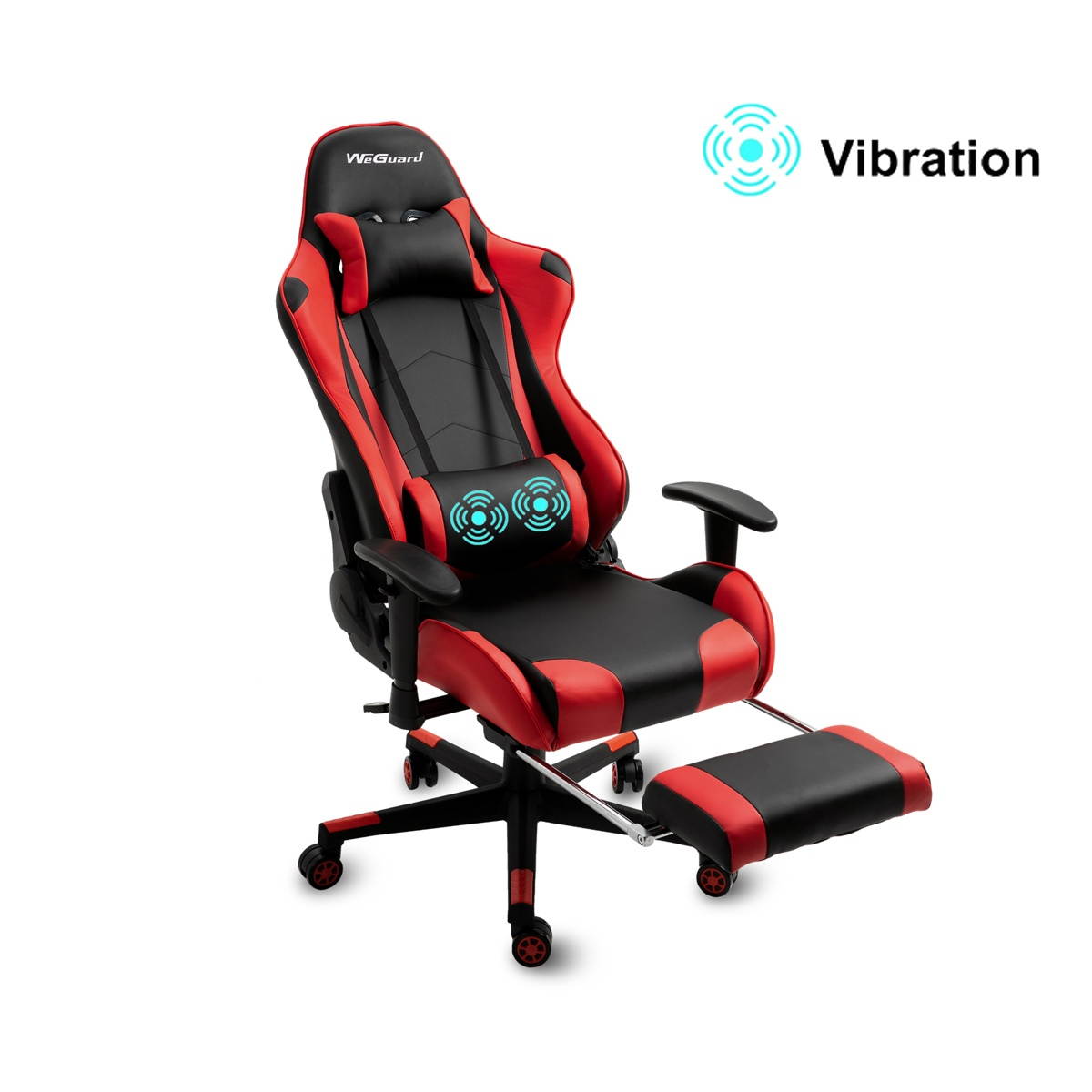 RESPAWN Sidewinder Gaming Chair, PU Leather, in Rage Red (RSP-125-RED)