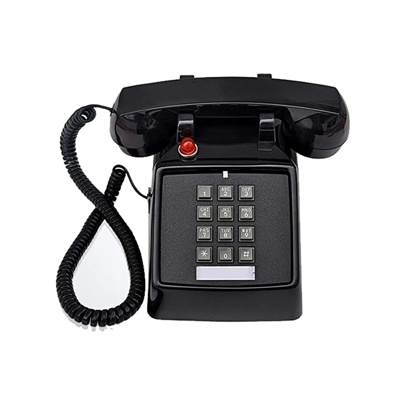 Telephones Land Line Corded Old School Phone Single Desk Hearing Impaired Landline Telephones for Seniors Old Fashion Phones for Home amp Hotel Wired Telefono Antiguo Extra Loud Ring Black