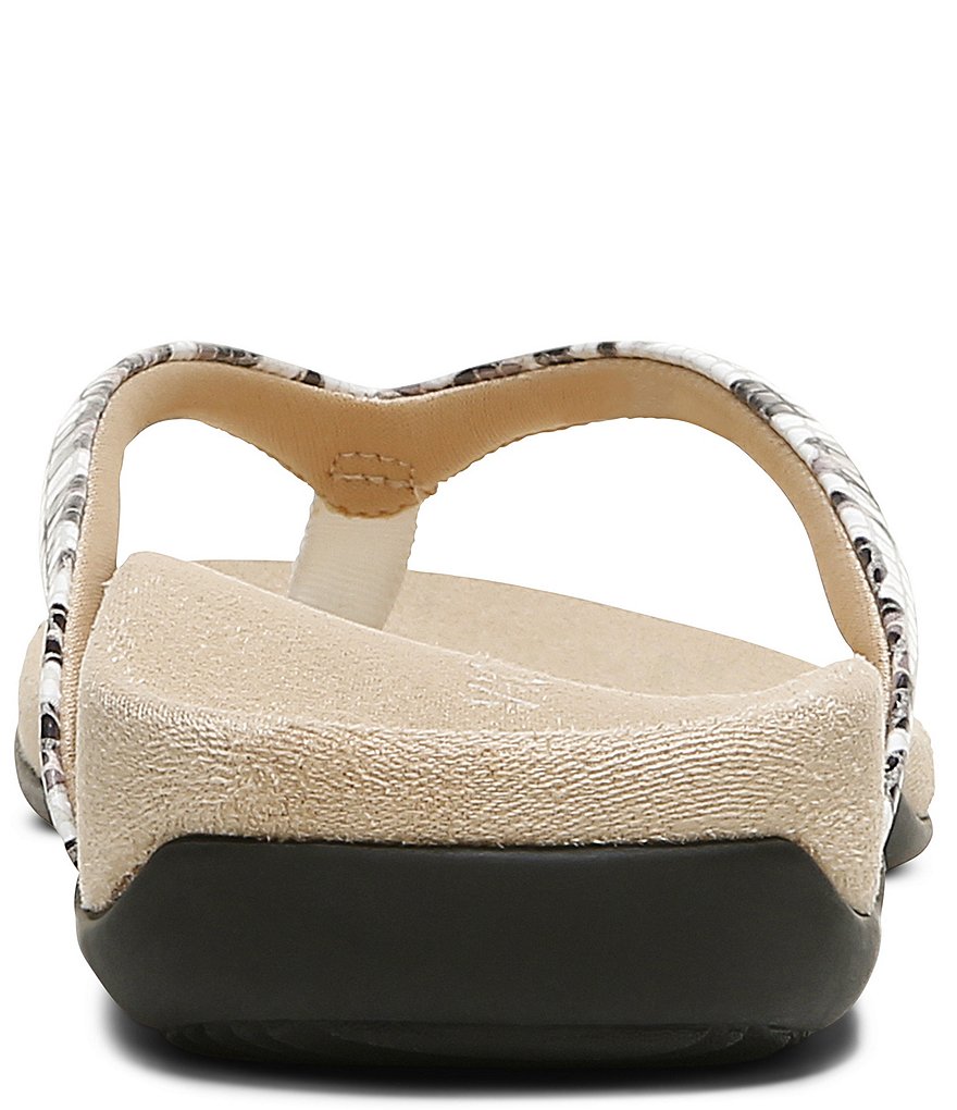 Vionic Dillon Leopard Snake Toe Post Sandals