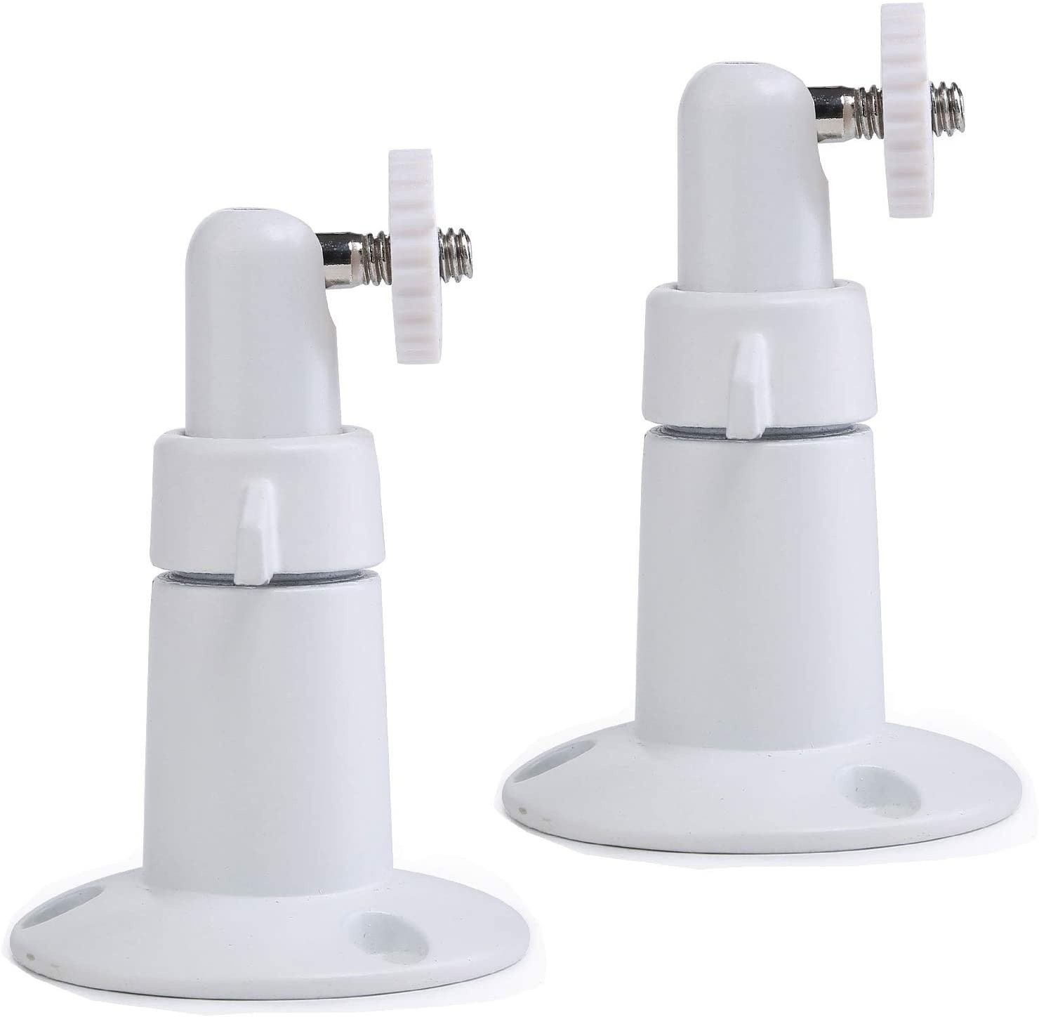 Metal 360 Degree Adjustable Security Weatherproof Indoor Outdoor Wall Mount Compatible for Ring Stick Up Wyze Cam Pan Arlo Camera and More - Light Gray (2 Pack)