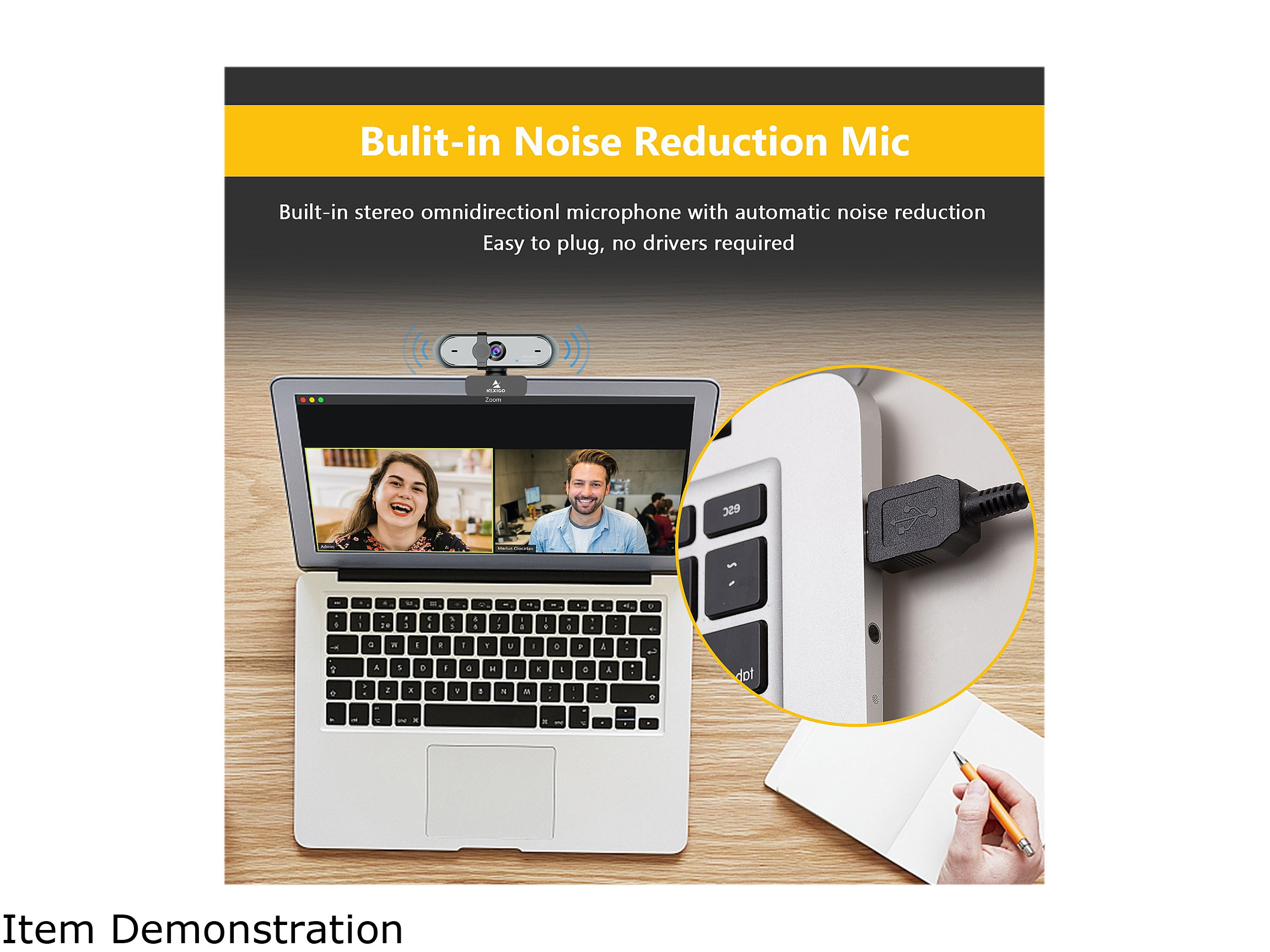 NexiGo N660P Pro FHD USB Computer Web Camera, for OBS Gaming Zoom Meeting Skype FaceTime Teams