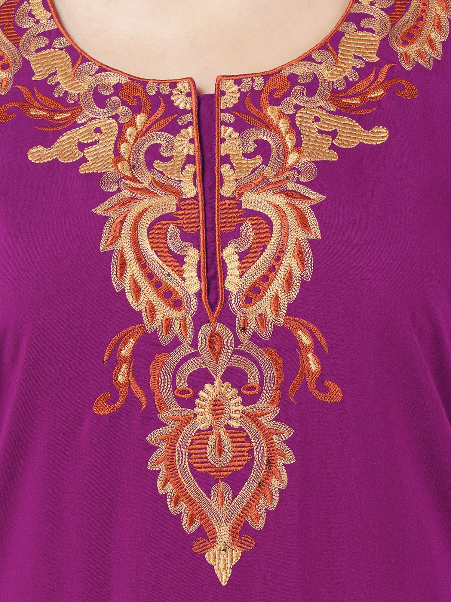 KOI SLEEPWEAR Purple Embroidered Nighty