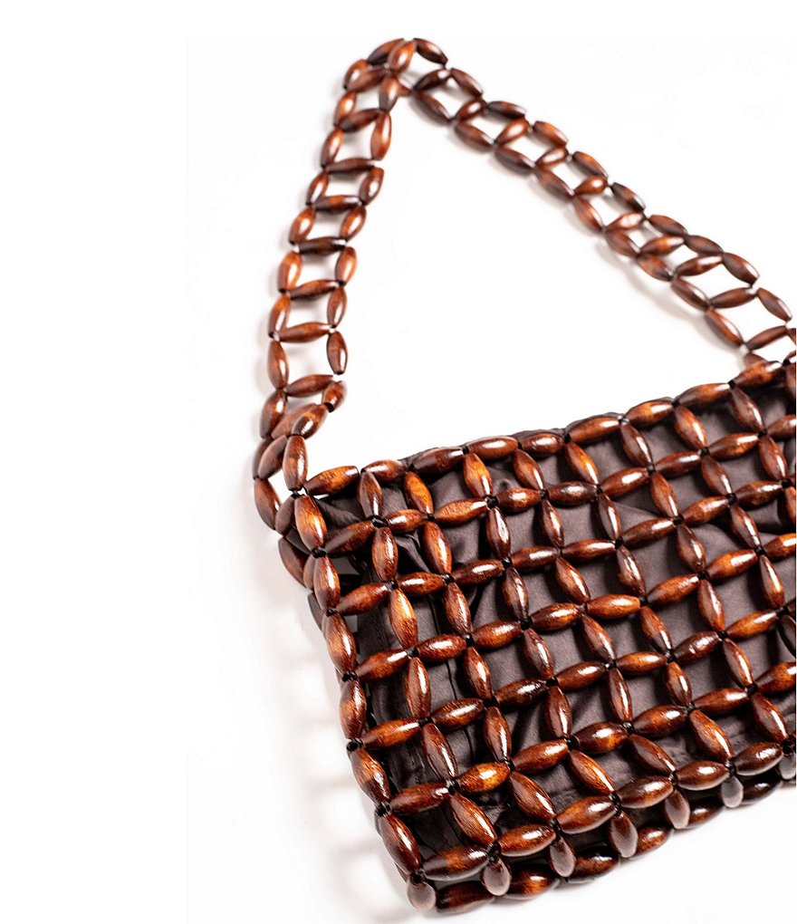 Beachgold Aswan Wooden Beads Shoulder Bag