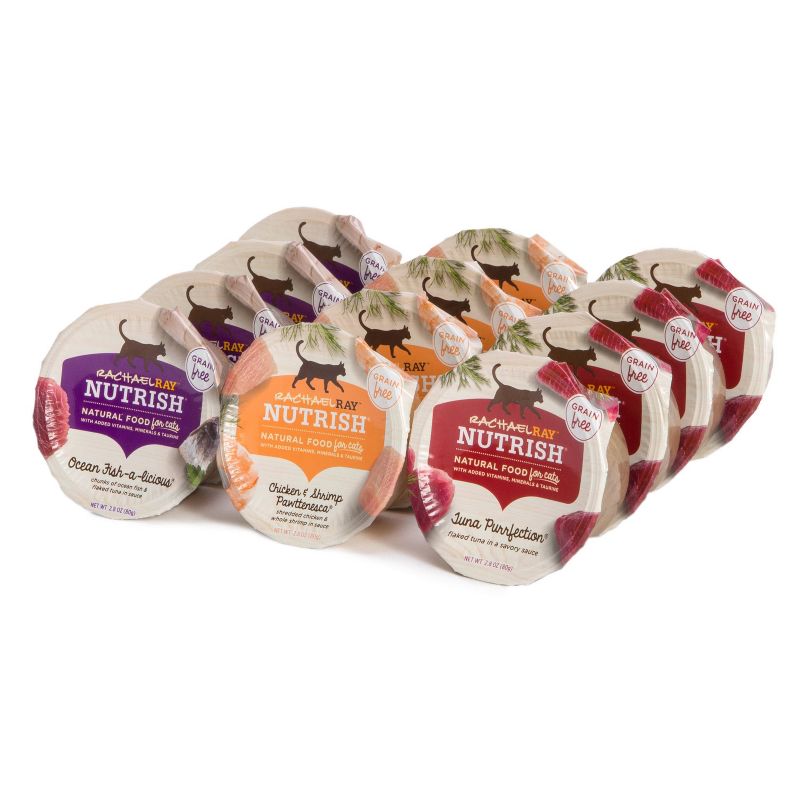 Rachael Ray Nutrish Grain Free Wet Cat Food Ocean Lovers - 2.8oz/12ct Variety Pack