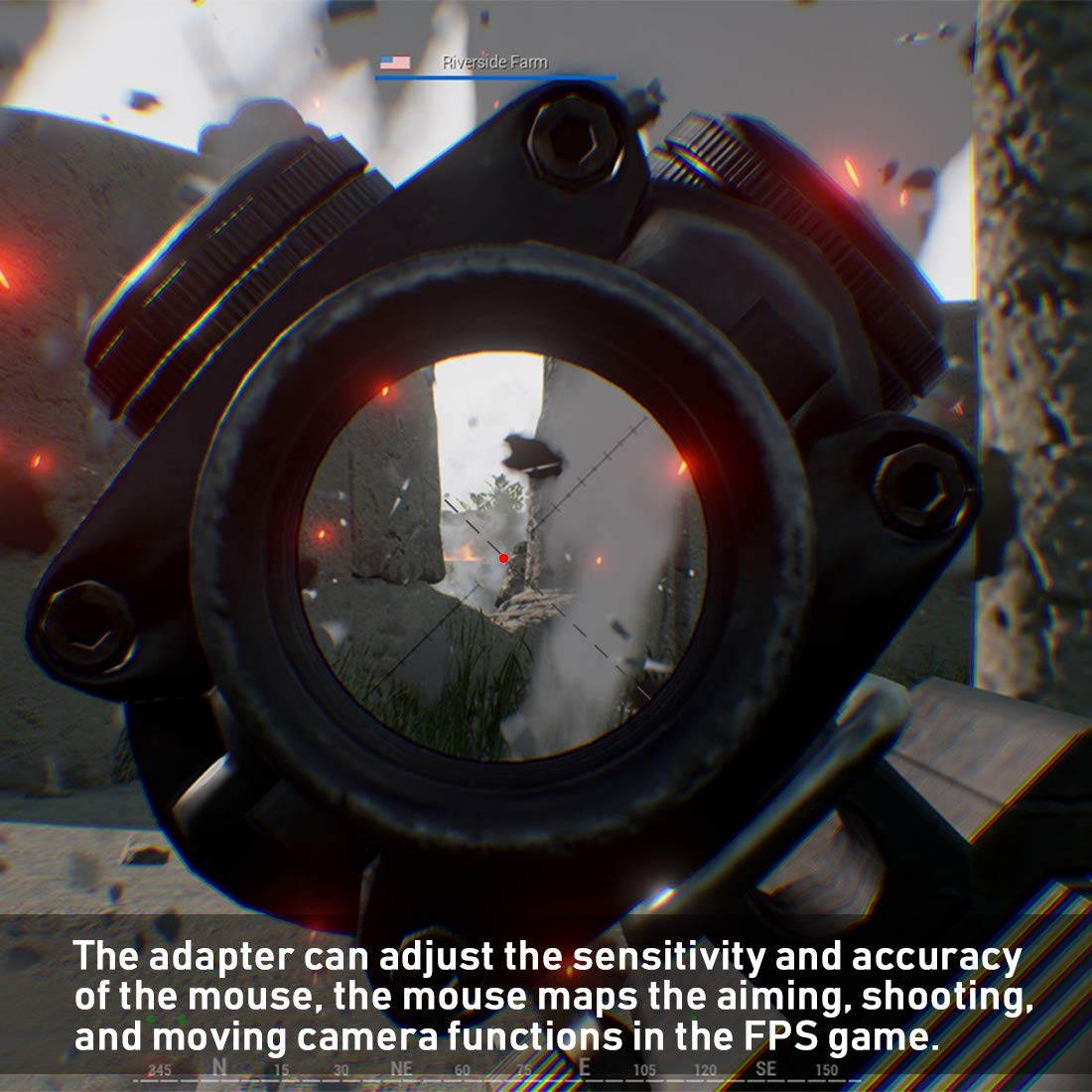 New Upgrade Wired Keyboard and Mouse Adapter Converter for Xbox One PS4 PS3 Nintendo Switch & Lite PC with Upgraded 3.5mm Headphone Jack Support in-Game Voice, Button Customization with Reset Button