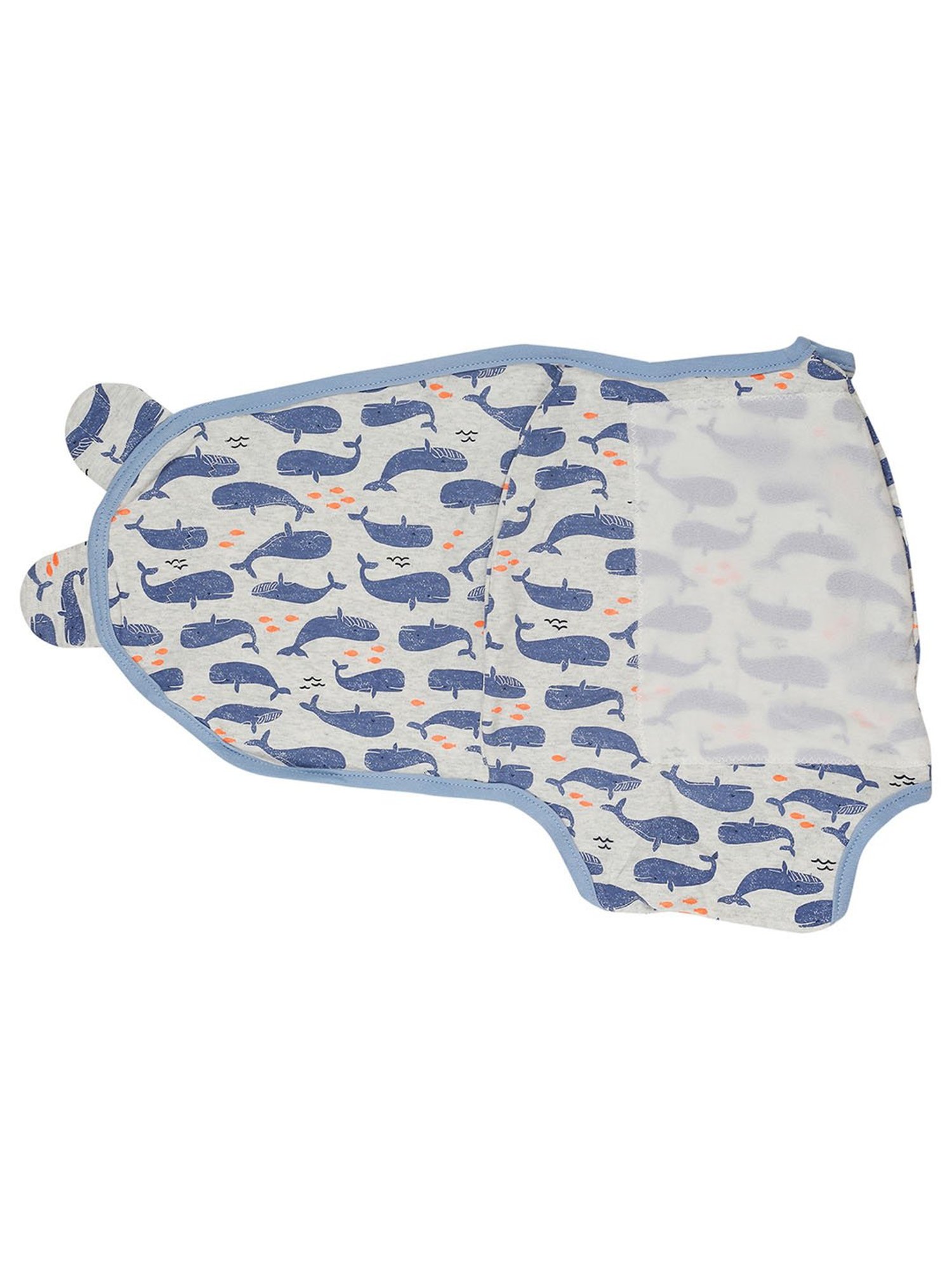 Baby Moo Dolphins Blue Ready Swaddle
