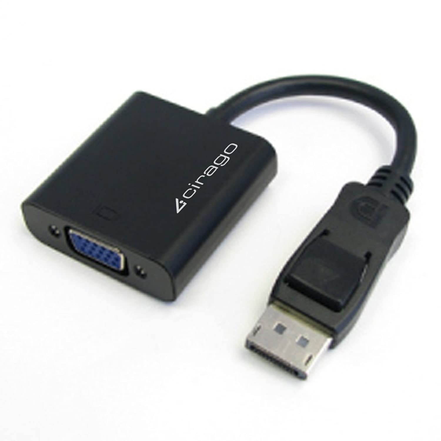 Cirago DisplayPort to VGA Active Adapter (DPA1011),Black
