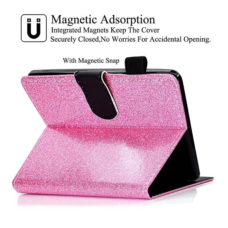 Kindle 10th Gen 2019 Case, Folio Smart Cover with Auto Wake/Sleep Feature Premium PU Leather Cards Slots Slim Cover for All-New Kindle 10th Generation 2019 Release 6" Reader (Pink)