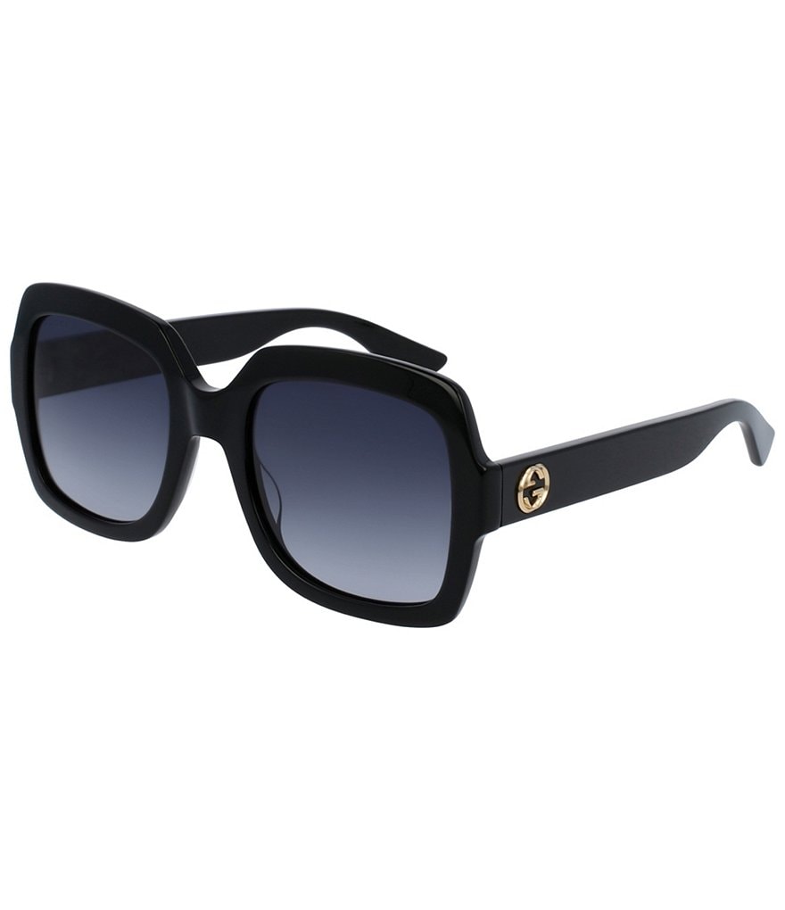 Gucci Oversized Square Black Frame Sunglasses