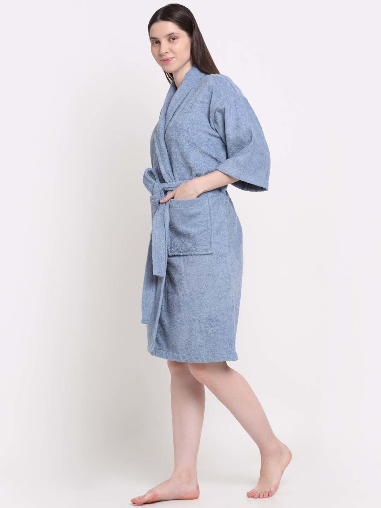 Trident Comfort Living Grey Cotton 380 GSM Bathrobe