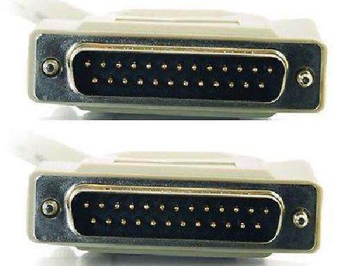aya 3ft 3 feet ieee1284 db25 m/m male to male parallel serial cable ul certified