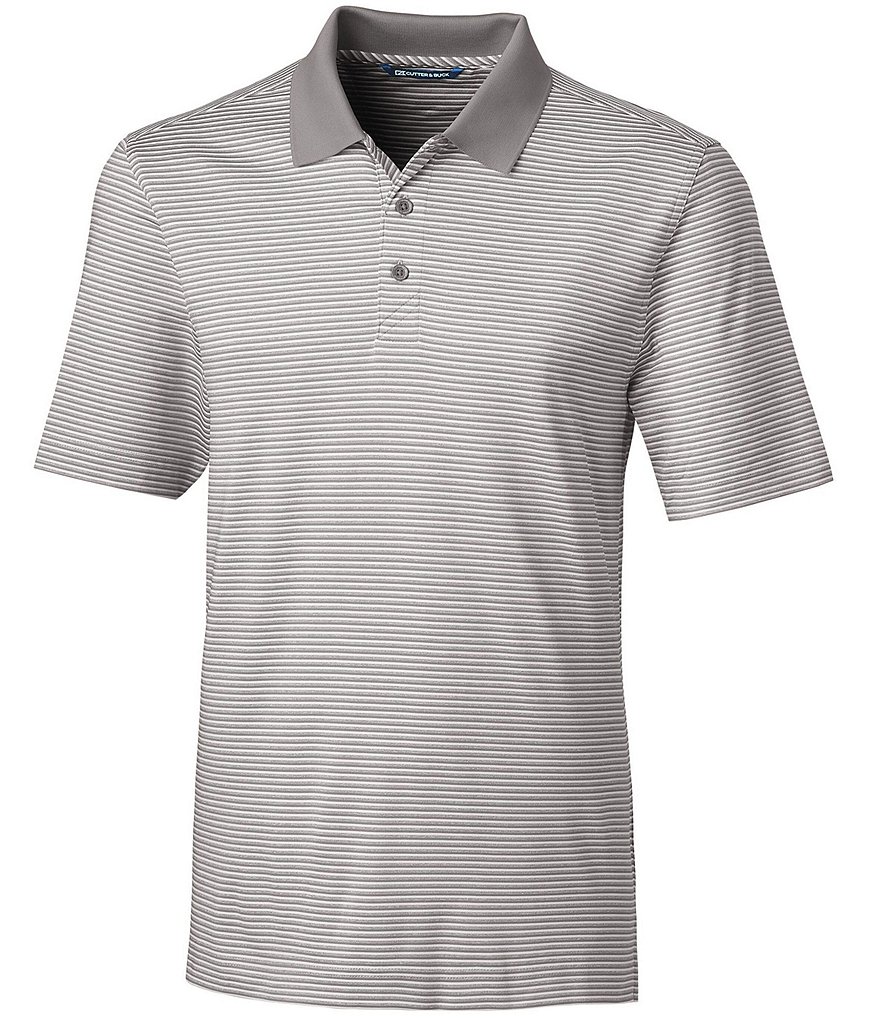 Cutter & Buck Big & Tall Forge Polo Tonal Stripe Performance Stretch Short-Sleeve Polo Shirt