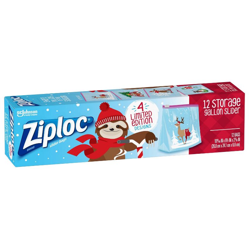 Ziploc Holiday Slider Food Storage Bags - 12ct