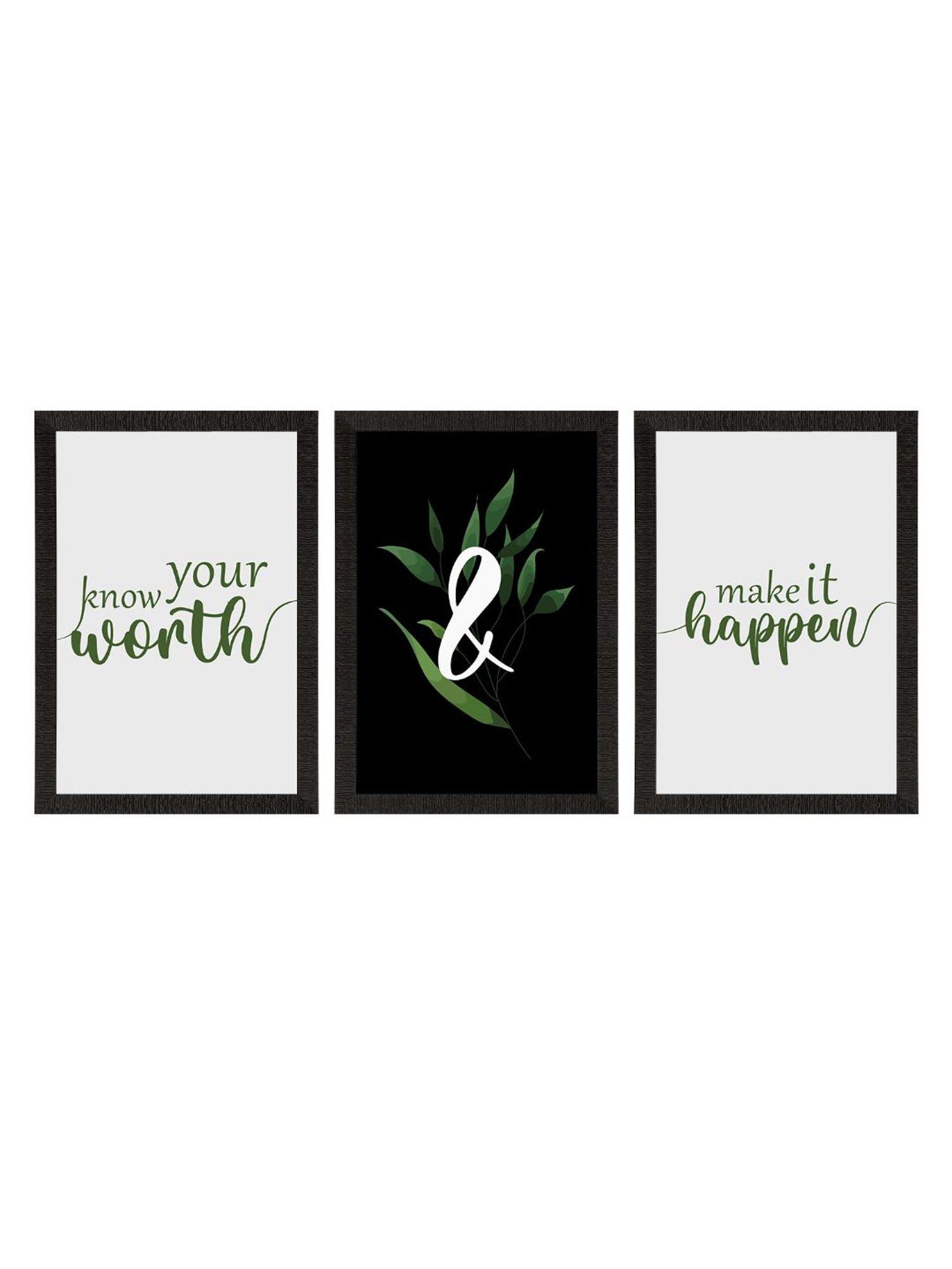 eCraftIndia 'Know your worth' Motivational Quote Satin Matt Texture UV Art Painting