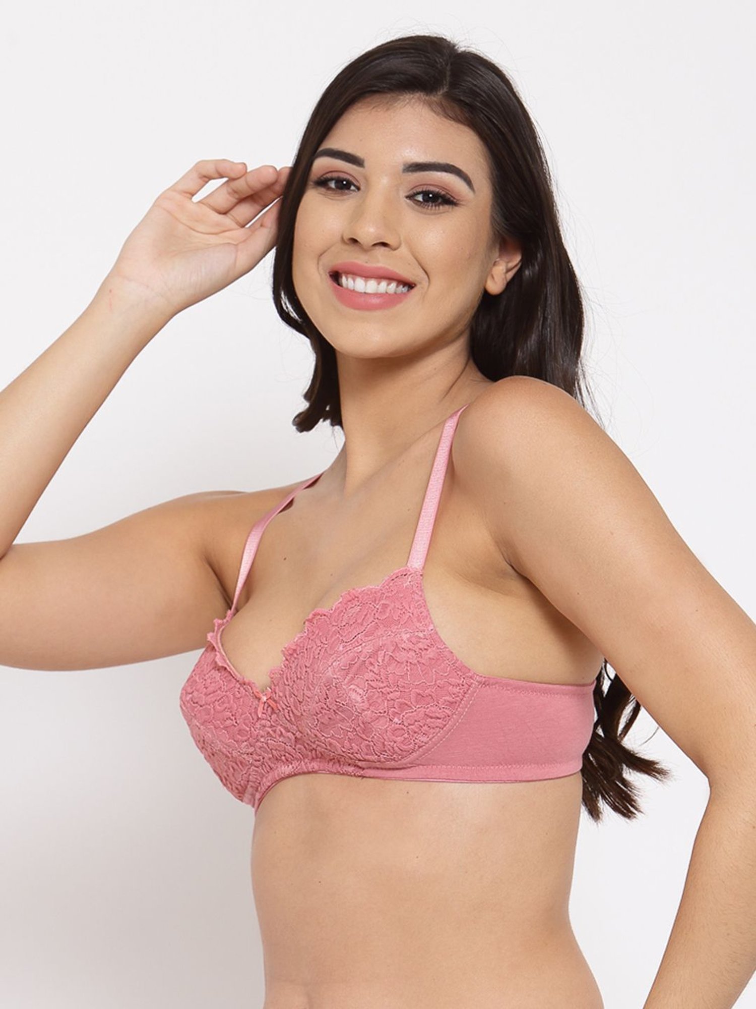 Inner Sense Mauve Non Wired Padded Bralette Bra (Pack Of 2)