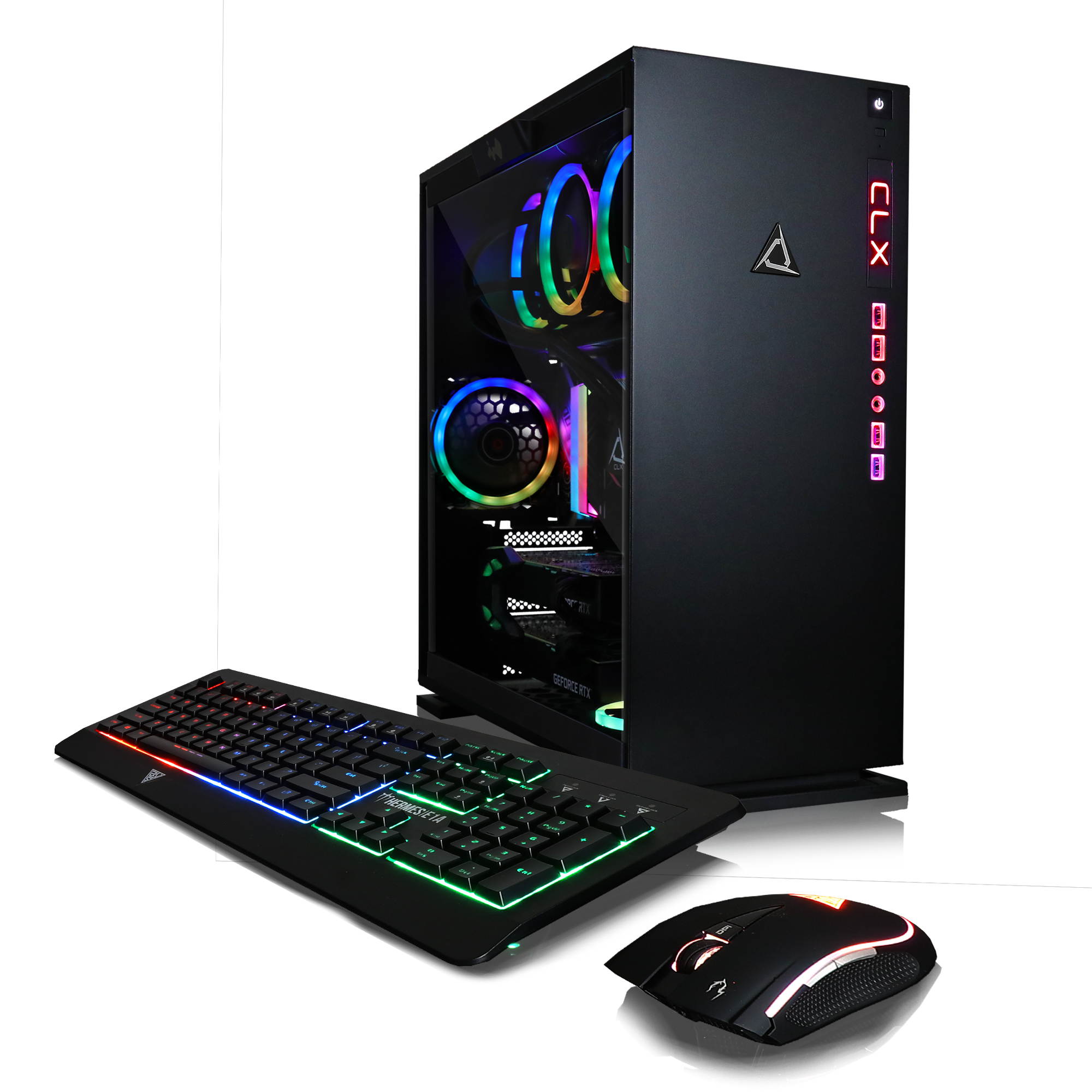 CLX SET Gaming Desktop, Intel Core i9 10900X 3.70GHz 10-Core, 32GB DDR4, GeForce RTX 2080 Ti 11GB, 960 GB SSD, 3 TB HDD, WiFi, Windows 10 Home