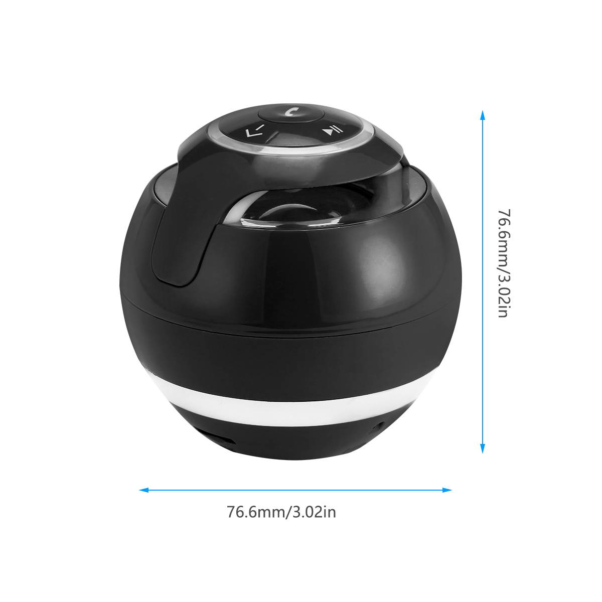 Wireless LED Mini Bluetooth Speaker Portable Super Bass Stereo USB/TF/FM Radio Black