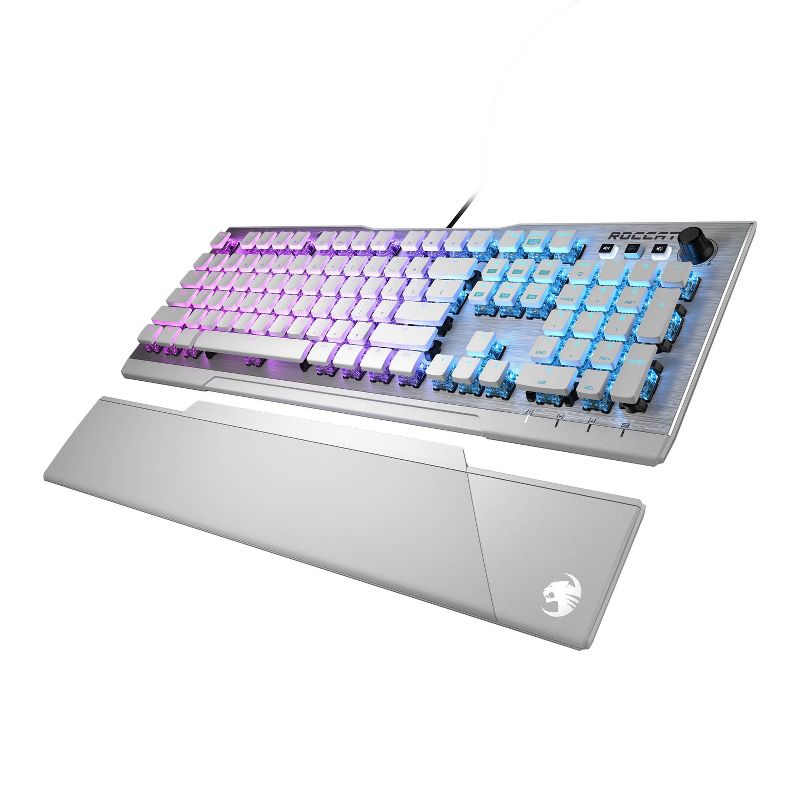ROCCAT Vulcan 122 Aimo PC Gaming Keyboard Brown Titan Switch - White/Silver