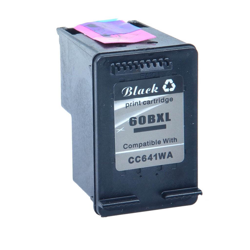 GREENCYCLE 1PK High Capacity Replacement 60XL 60 XL CC641WA Black Ink Cartridge Compatible for HP PhotoSmart DeskJet ENVY Printer
