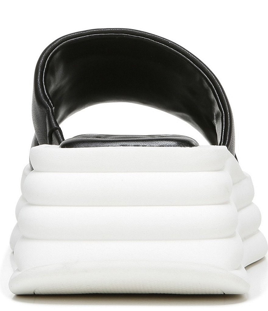 Sarto by Franco Sarto Vina Leather Puff Platform Wedge Slides