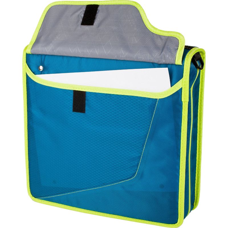Five Star 850 Sheet 3" Ring Zipper Binder Teal/Yellow