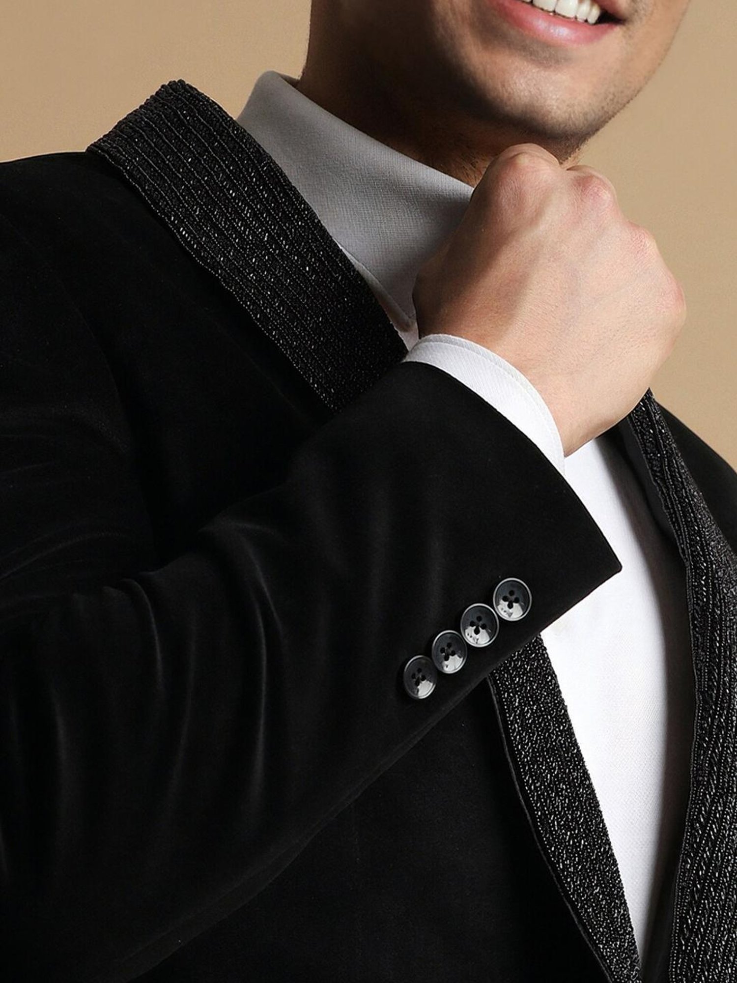 Raymond Brown  Slim Fit Printed Three Piece Suit