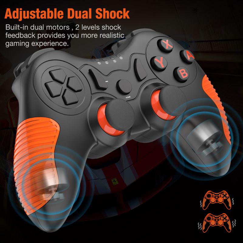 ESYWEN Pro Wireless Controller for Switch/Switch Lite, Wireless Controller Pro Switch with Motion &Dual Motor, Replacement Joysticks for Switch Controller (Orange)