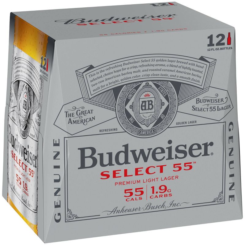 Budweiser Select 55 Premium Light Beer - 12pk/12 fl oz Bottles