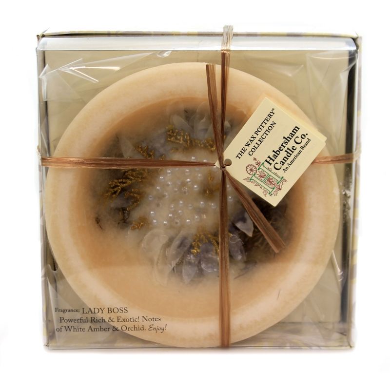 Habersham Candles 6.75" Lady Boss Vessel Wax Pottery Flameless  -  Flameless Candles