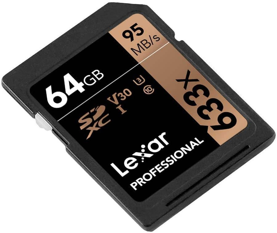 Lexar 64GB Professional Class 10 UHS-I U1 633x SDXC Memory Card #LSD64GCB1NL633
