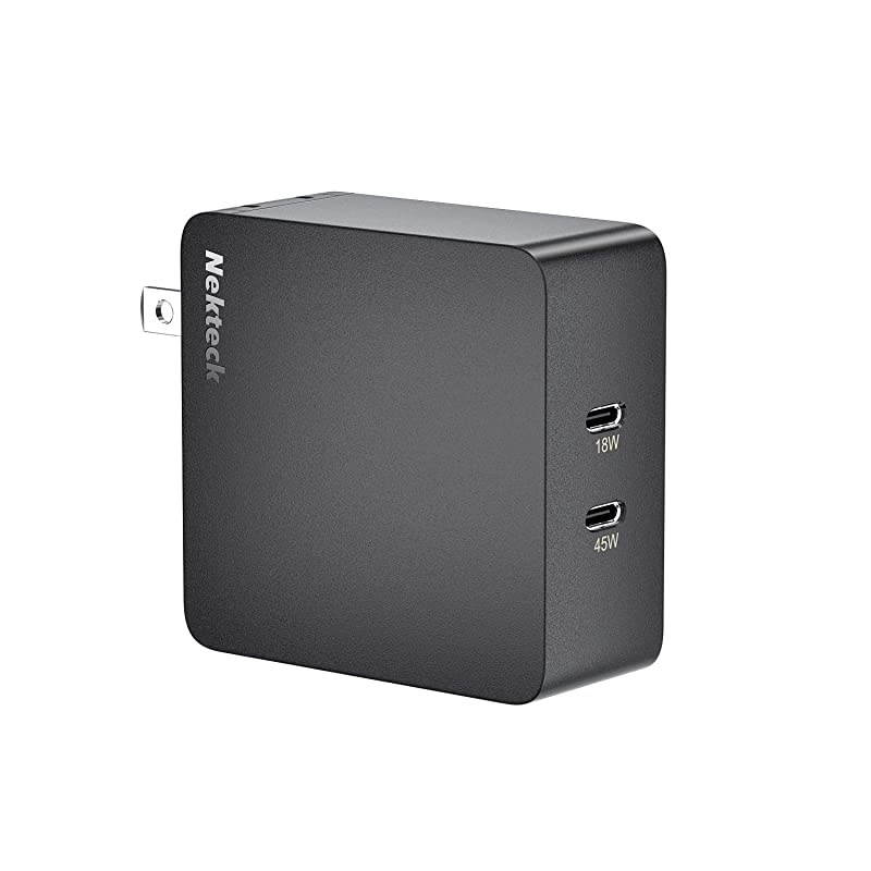 63W USB C Wall Charger with 45W Power Delivery Foldable Plug Charging Adapter with 66ft Type C Cable for MacBook Pro Dell XPS Surface Go Pixelbook iPad Pro Galaxy iPhone 11 Pro Max