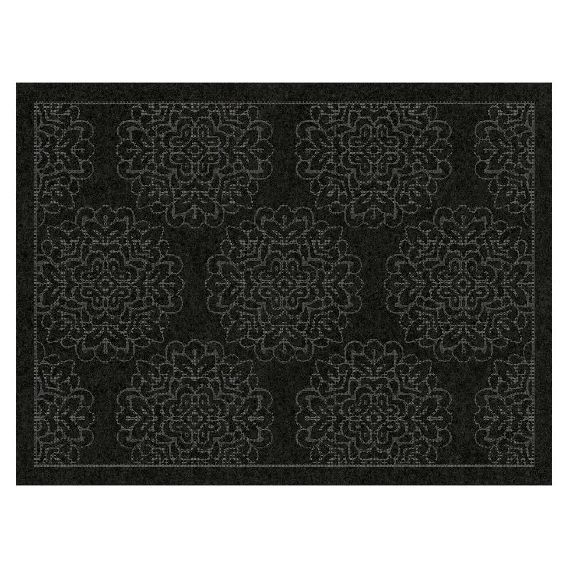 3'X4' Damask Doormats Black - Multy Home LP
