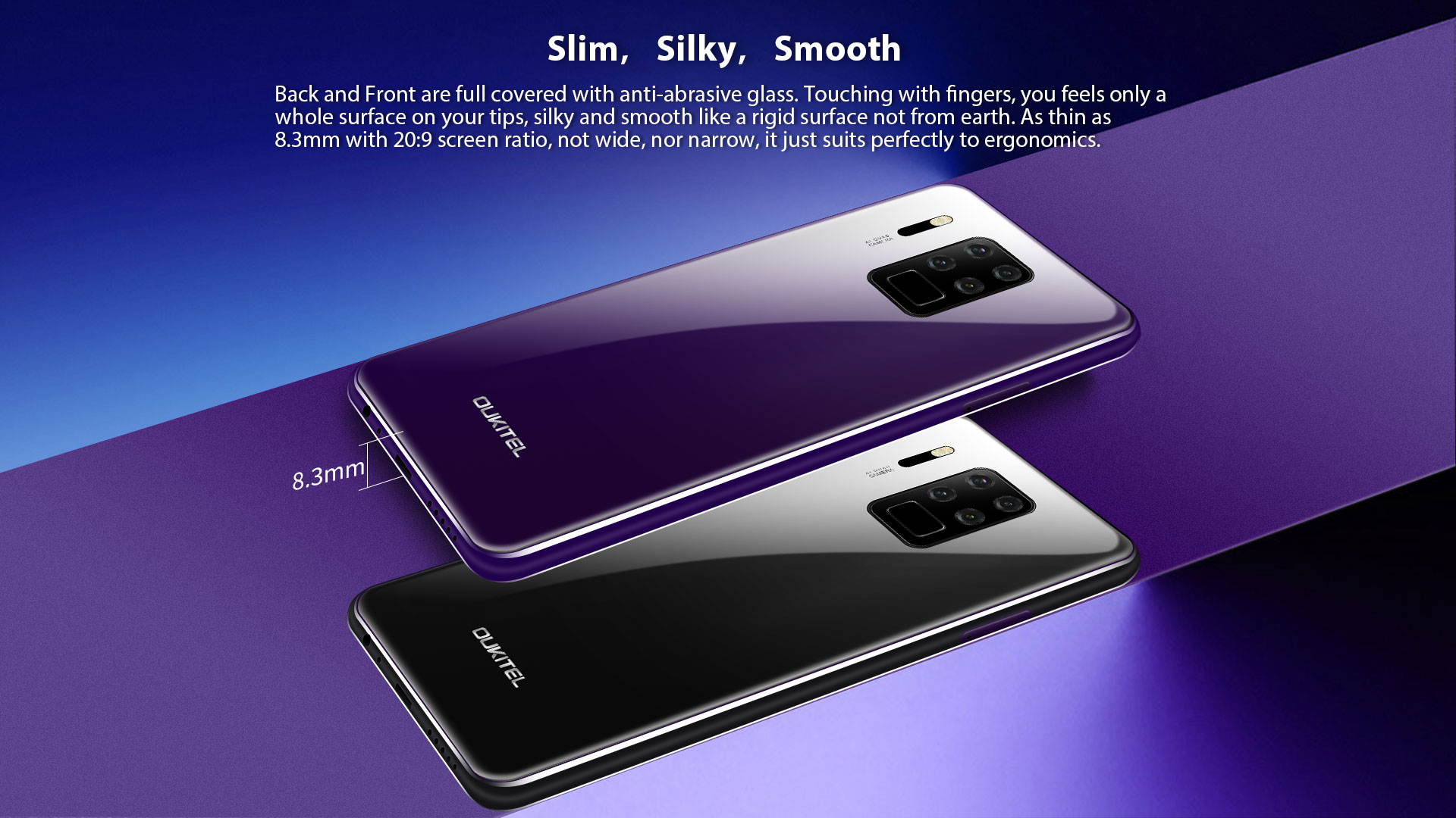 4G Mobile Phone OUKITEL C18 Pro, Quad Camera 16MP+8MP+5MP+2MP, 6.55&rsquo;&rsquo; Full HD SIM Free Smartphone Unlocked, Helio P25 Octa Core 4GB+64GB, 4000mAh Fingerprint Face Unlock Android 9.0 DUAL SIM