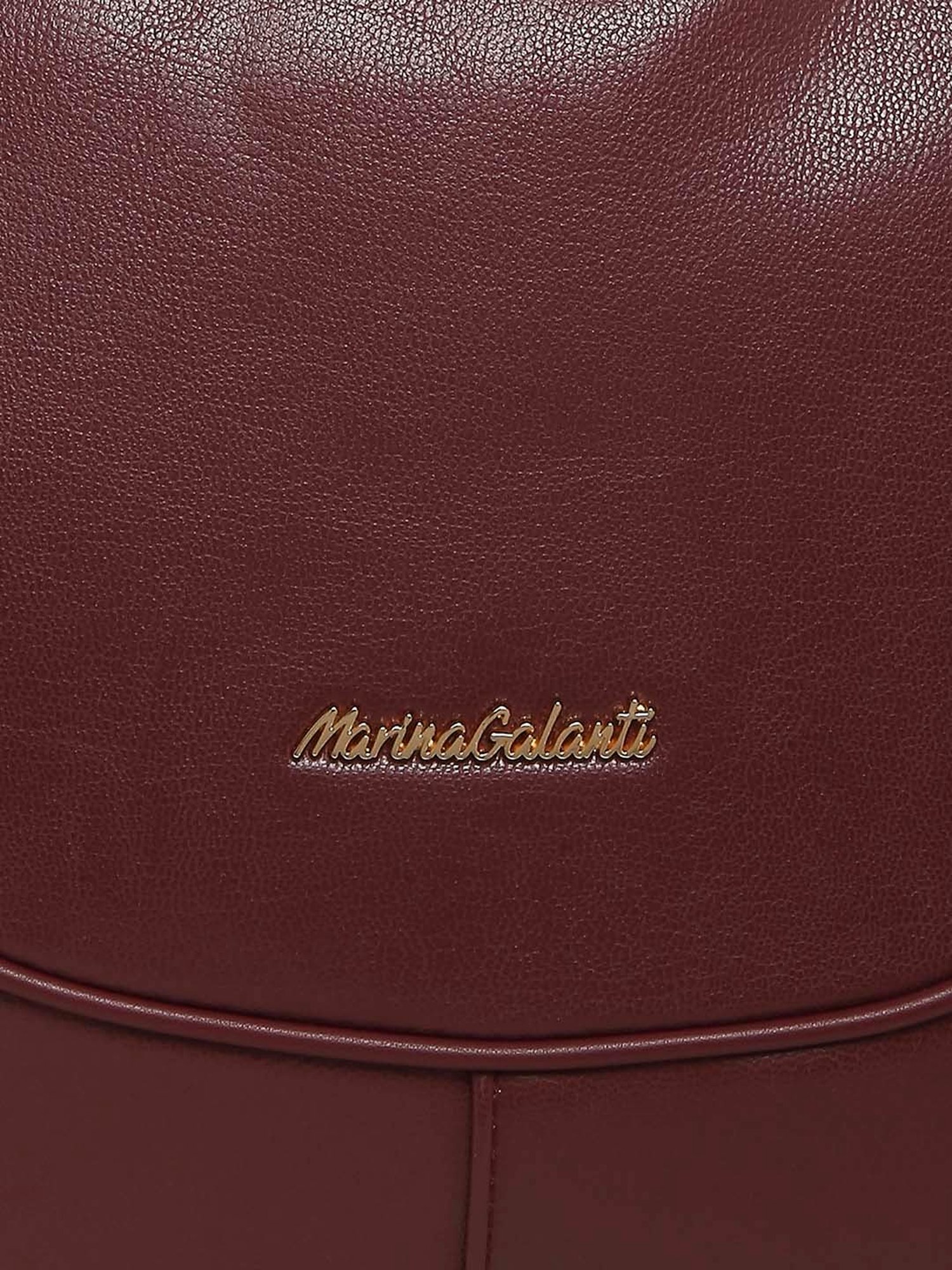 Marina Galanti Maroon Solid Medium Tote Handbag