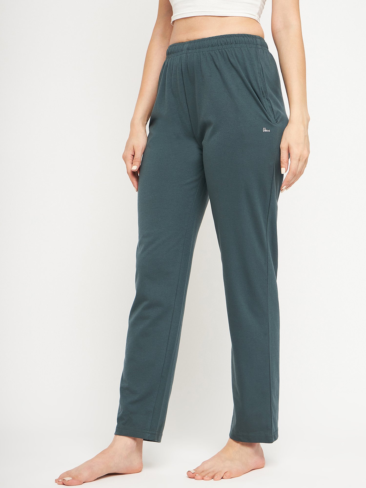 Okane Green Mid Rise Lounge Pants